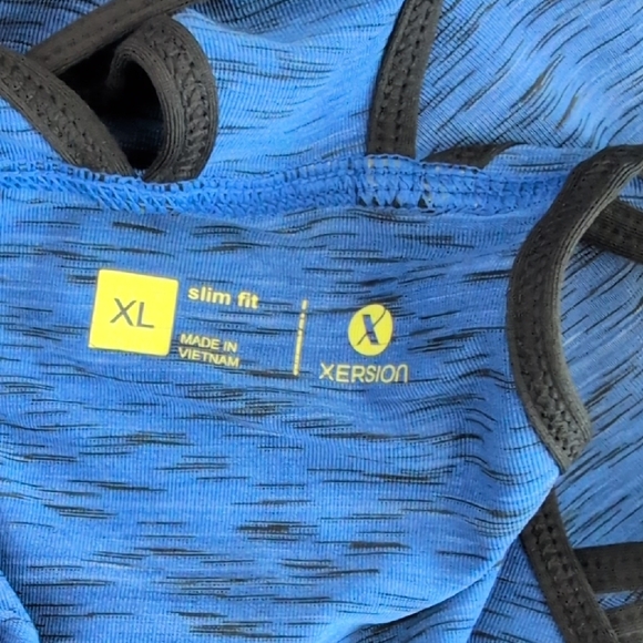 Xersion Blue Relaxed Cut Out Slim Fit Tank Top XL - Picture 5 of 6